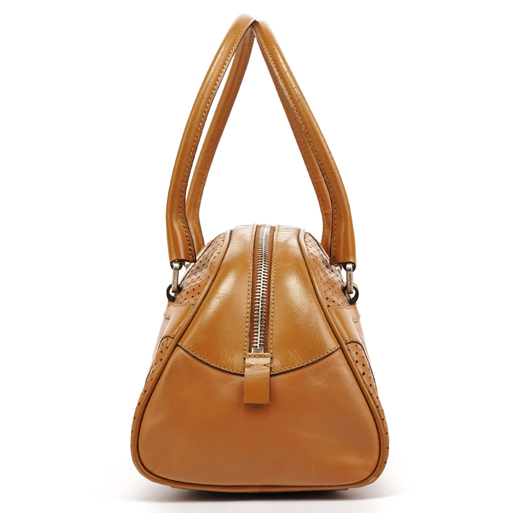 Spring 2000 Light Brown Calfskin Bowling Bag