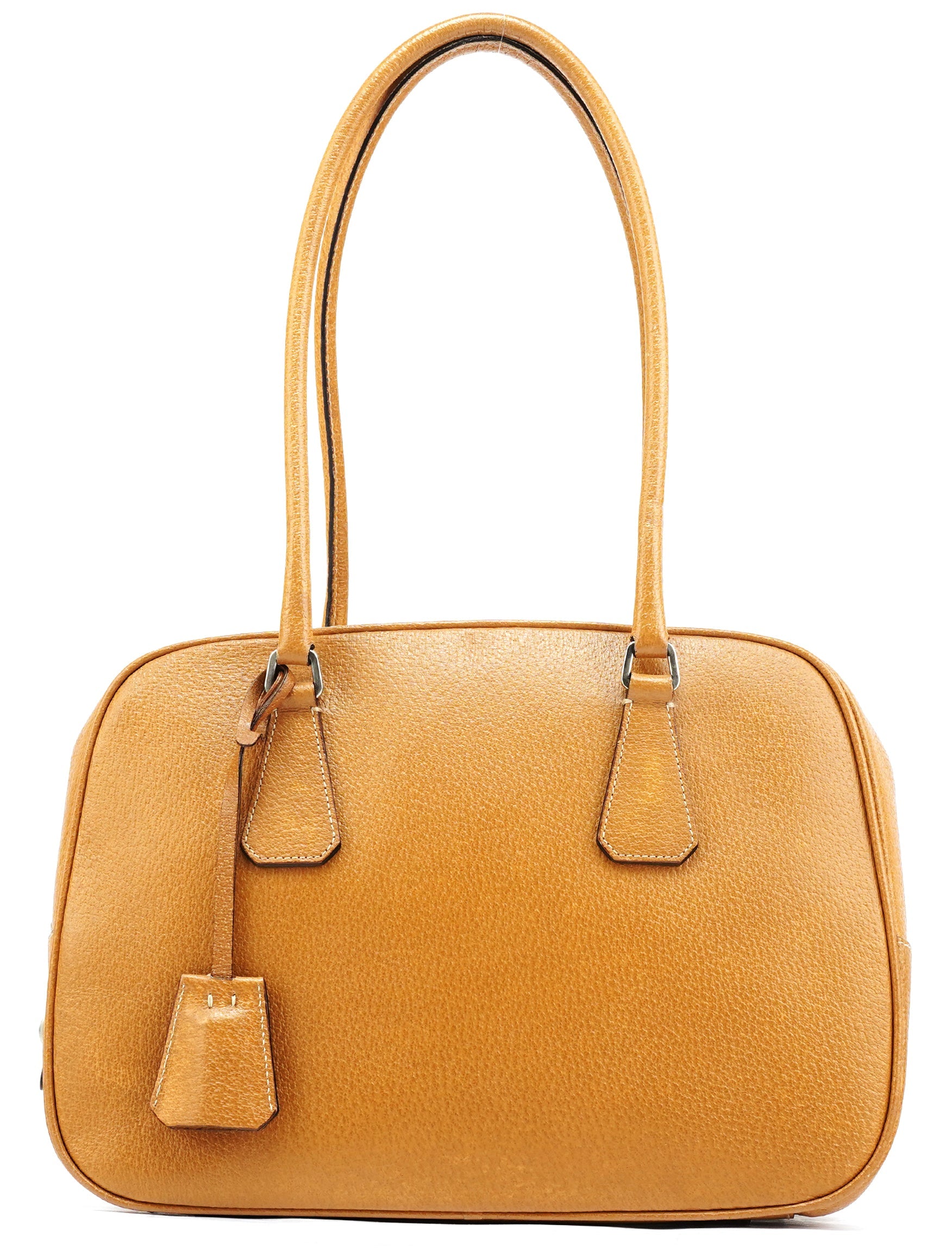 Spring 2000 Light Brown Leather Bowling Bag