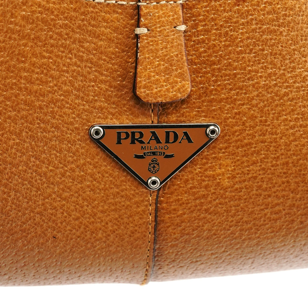Spring 2000 Light Brown Leather Bowling Bag
