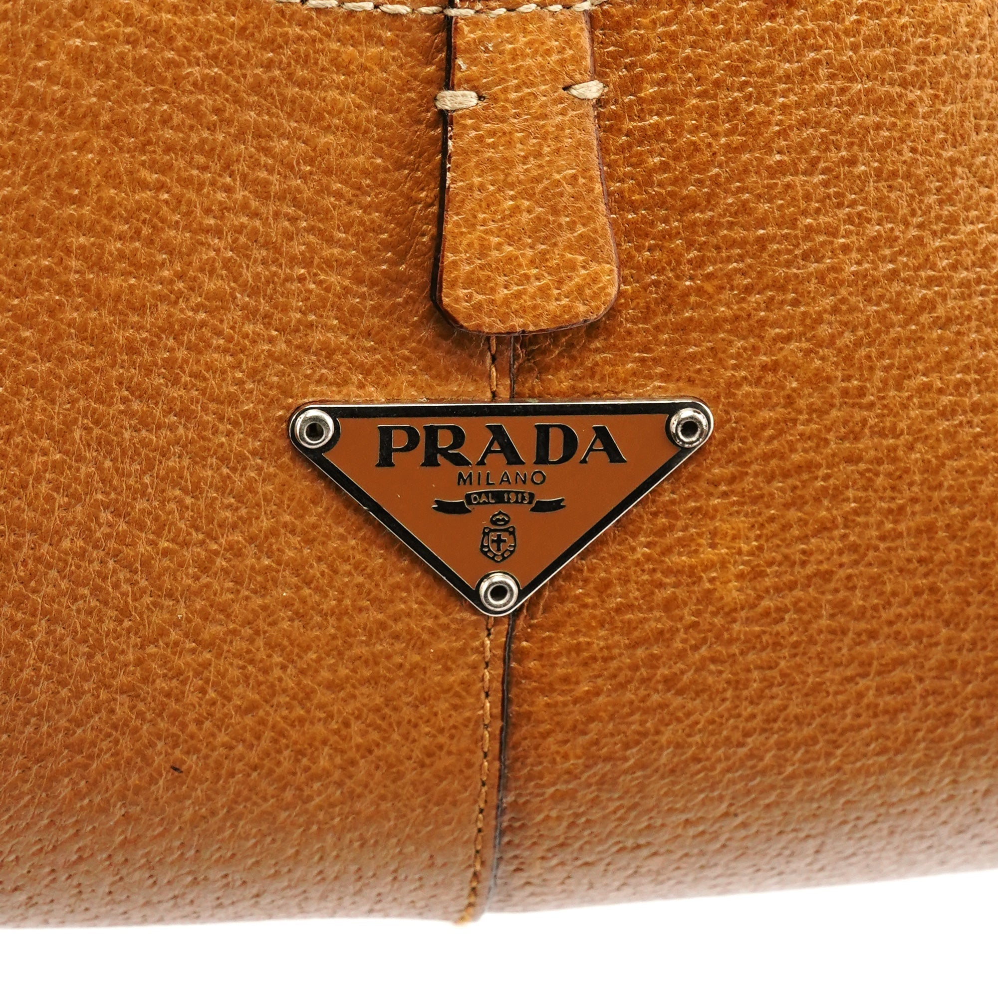 Spring 2000 Light Brown Leather Bowling Bag