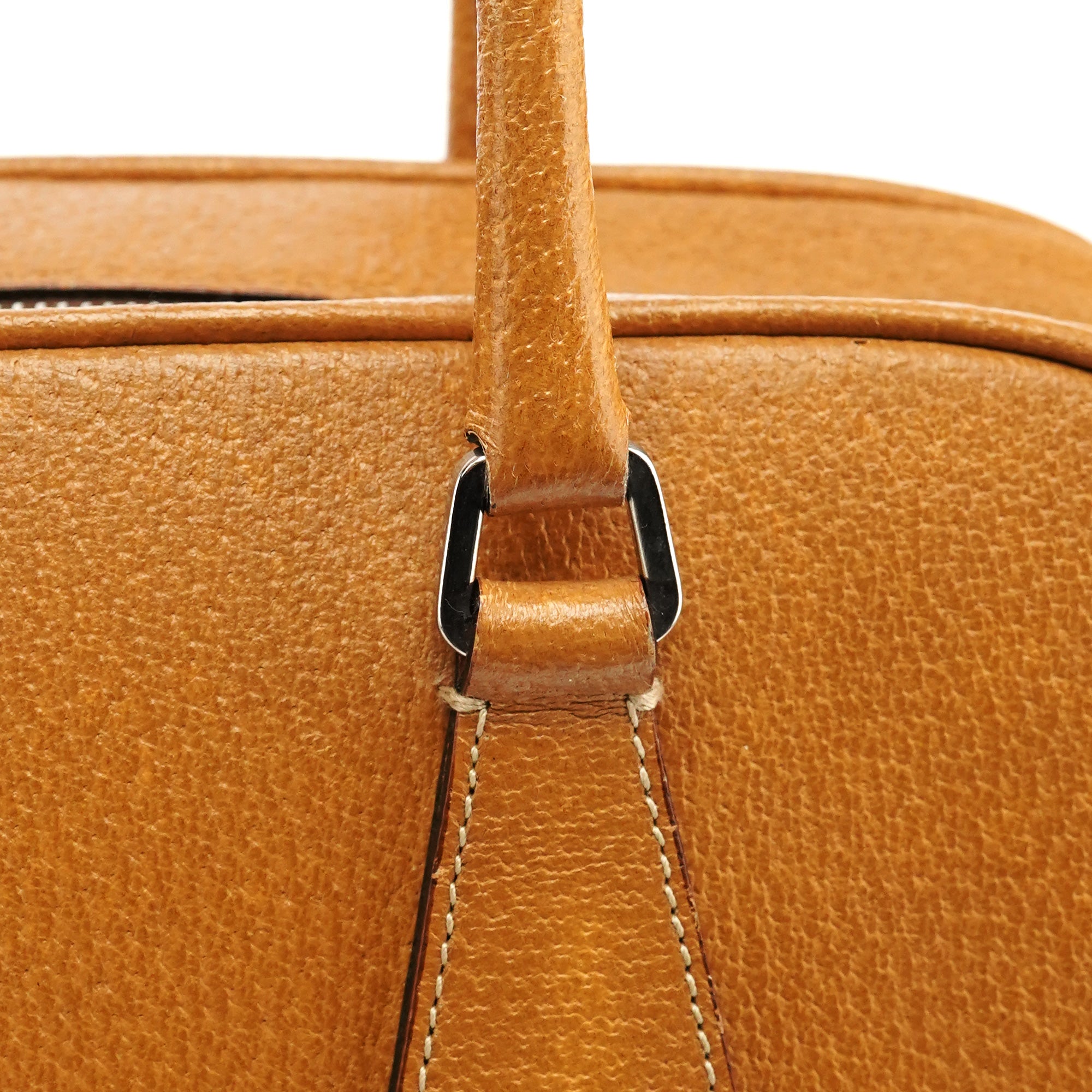 Spring 2000 Light Brown Leather Bowling Bag