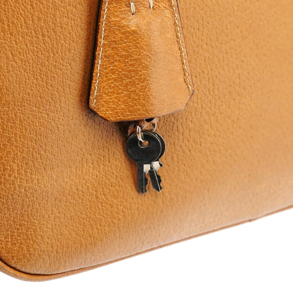 Spring 2000 Light Brown Leather Bowling Bag
