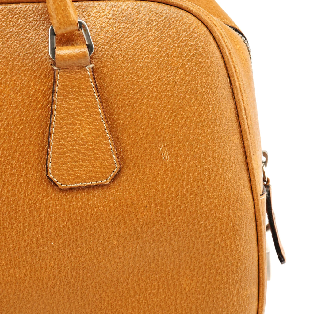 Spring 2000 Light Brown Leather Bowling Bag