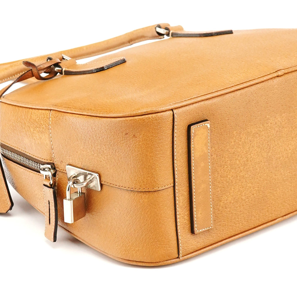 Spring 2000 Light Brown Leather Bowling Bag