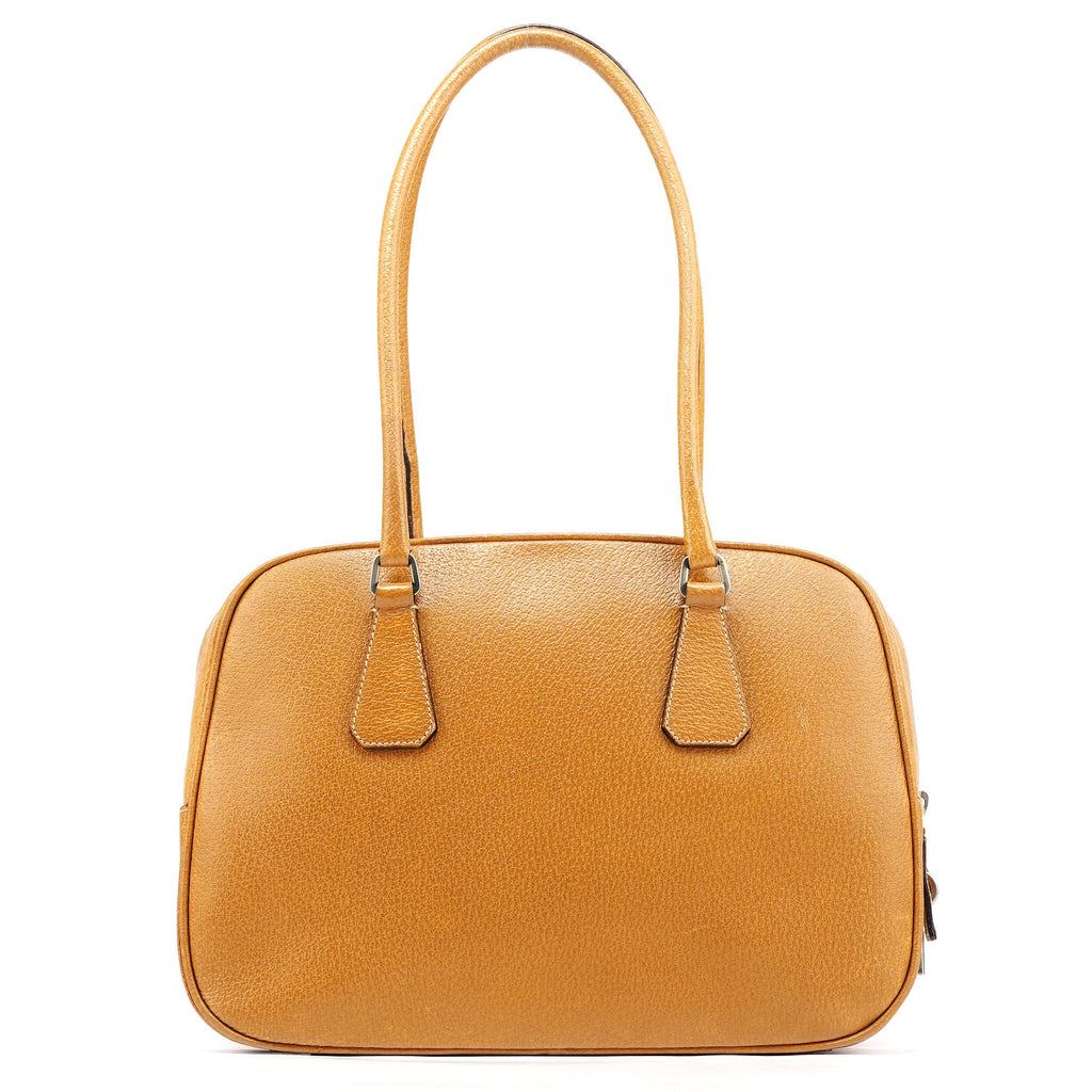 Spring 2000 Light Brown Leather Bowling Bag