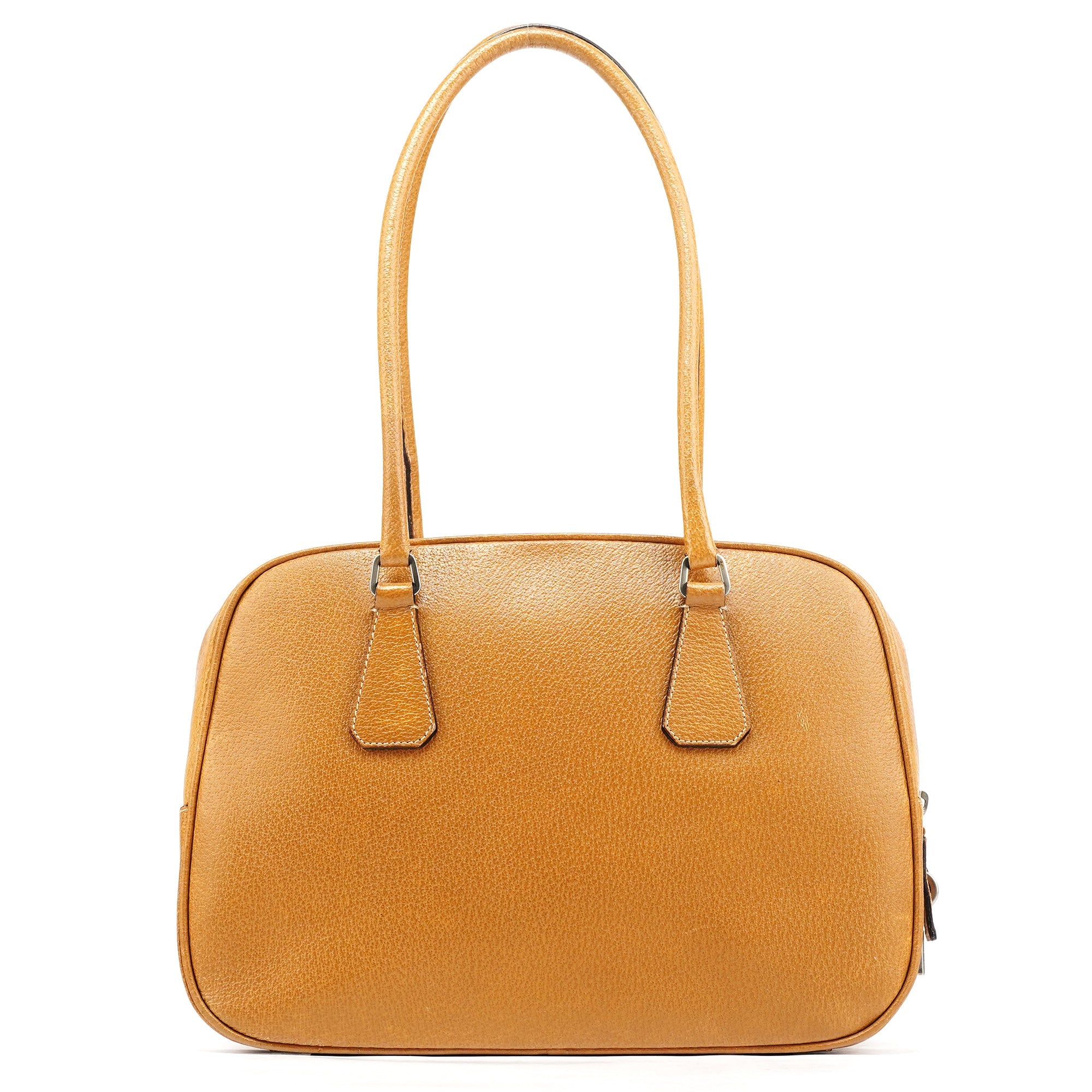 Spring 2000 Light Brown Leather Bowling Bag