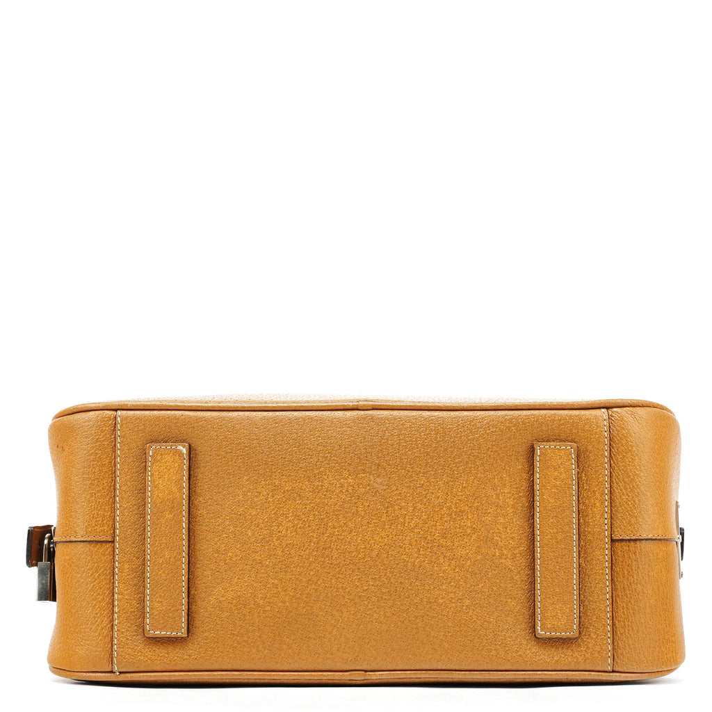 Spring 2000 Light Brown Leather Bowling Bag