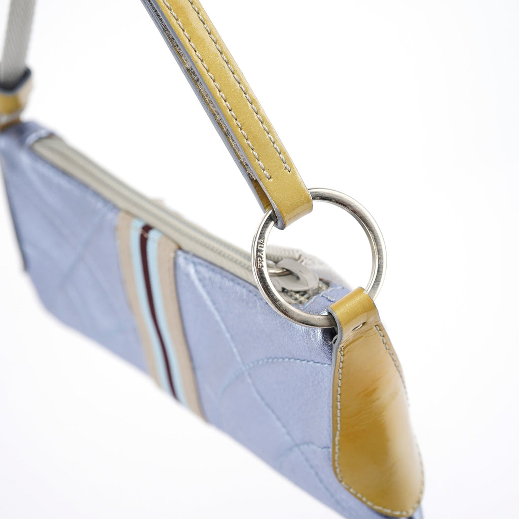 Spring 2000 Metallic Blue Quilted Mini Bag
