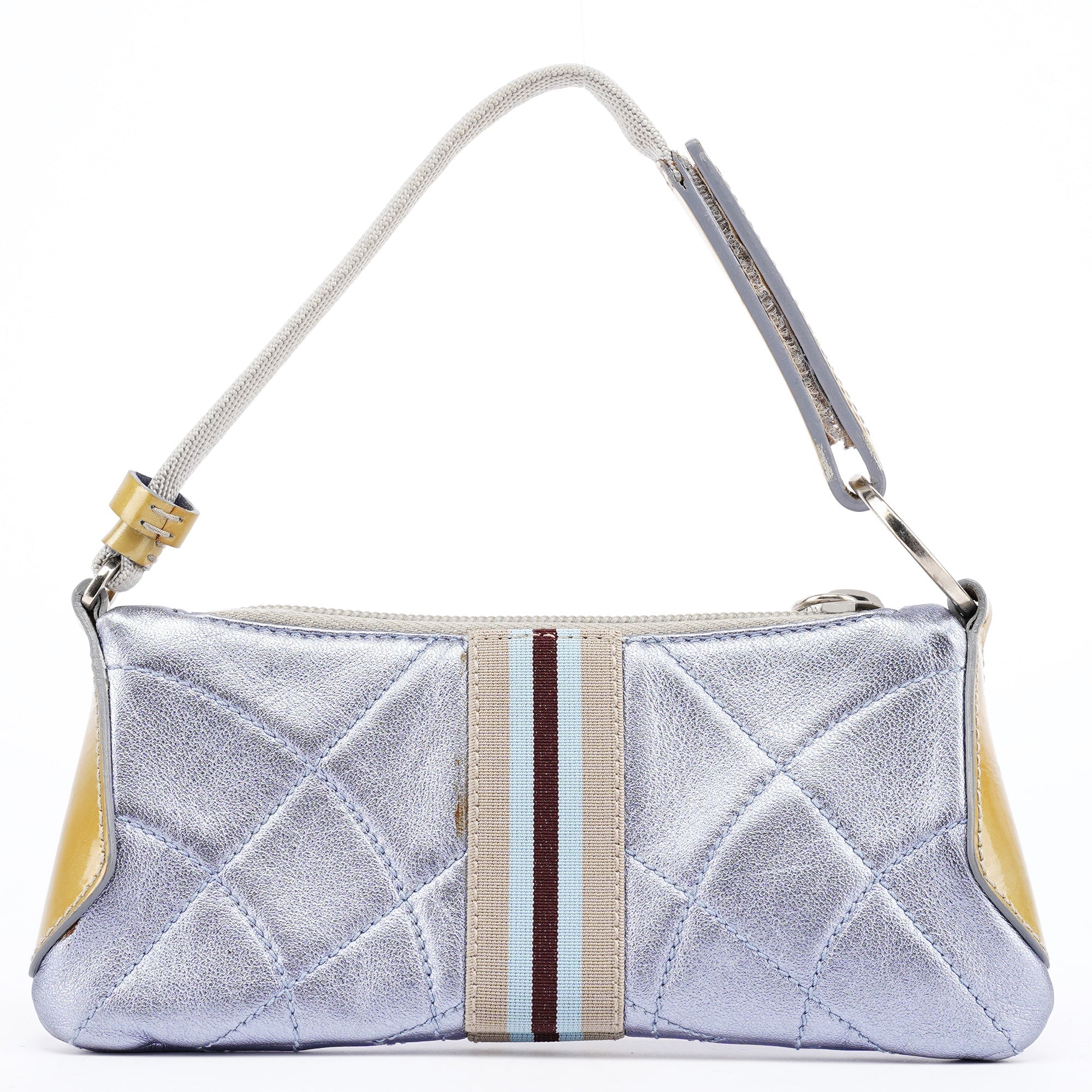 Spring 2000 Metallic Blue Quilted Mini Bag