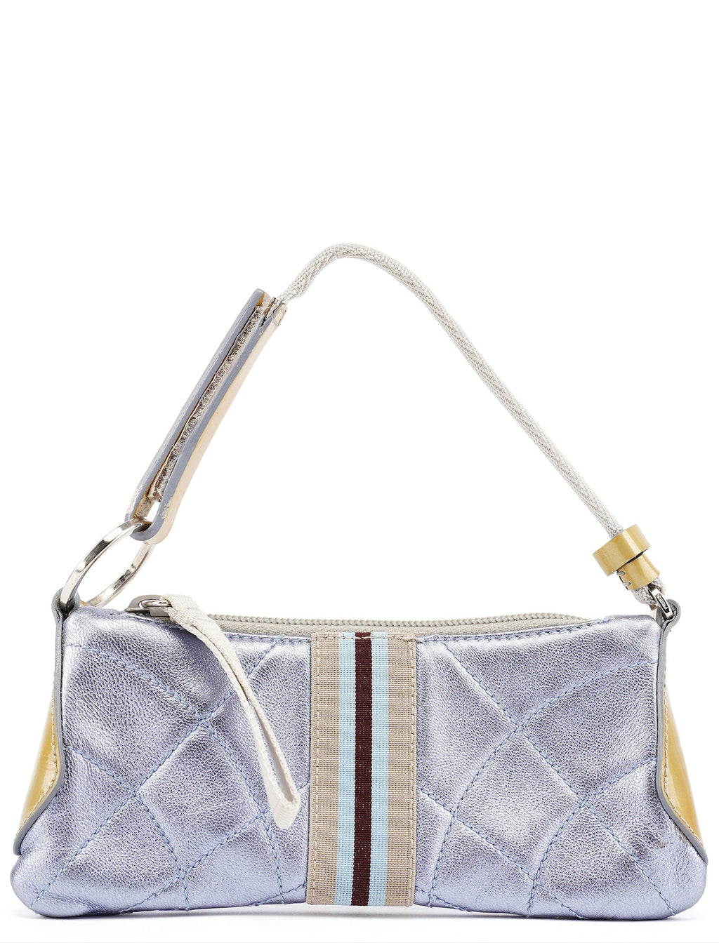 Spring 2000 Metallic Blue Quilted Mini Bag