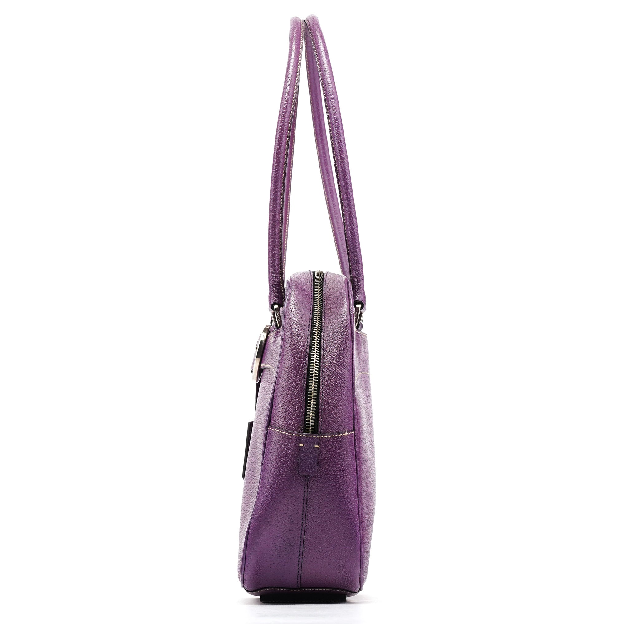 Spring 2000 Purple Leather Bowling Bag