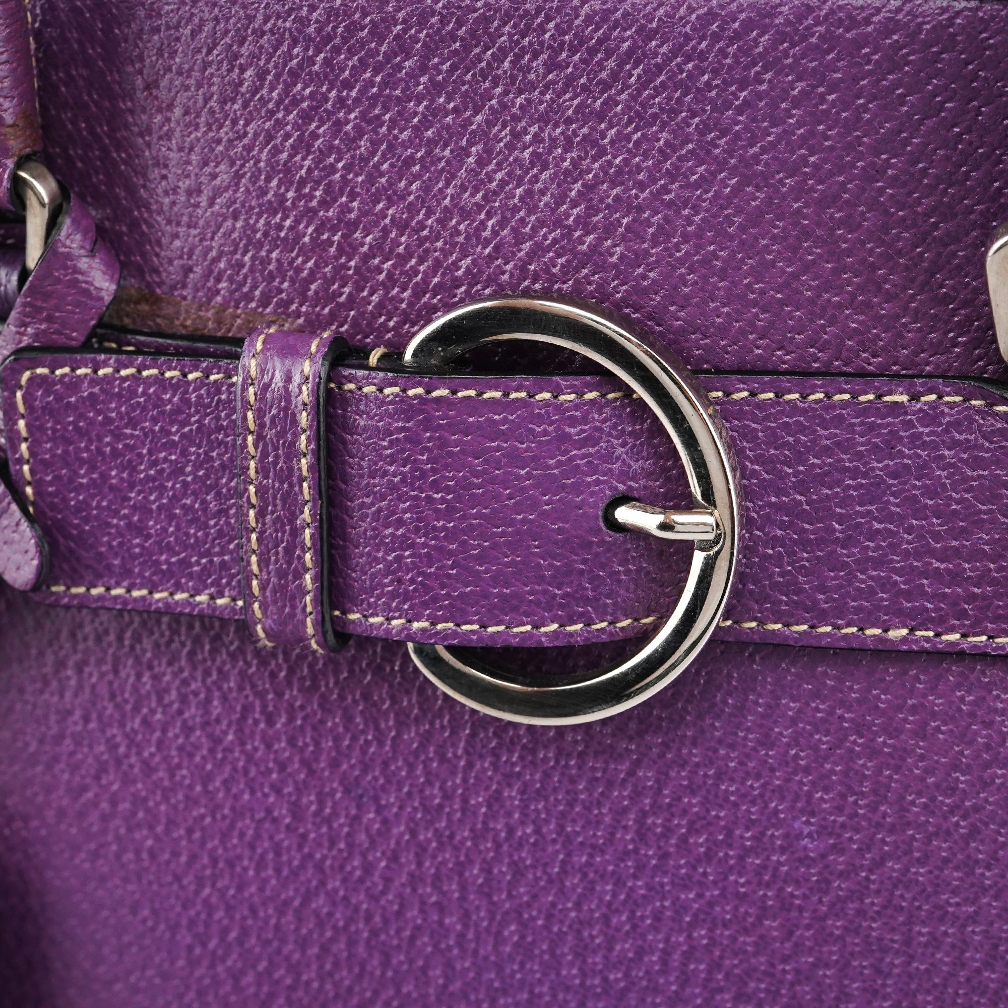 Spring 2000 Purple Leather Bowling Bag