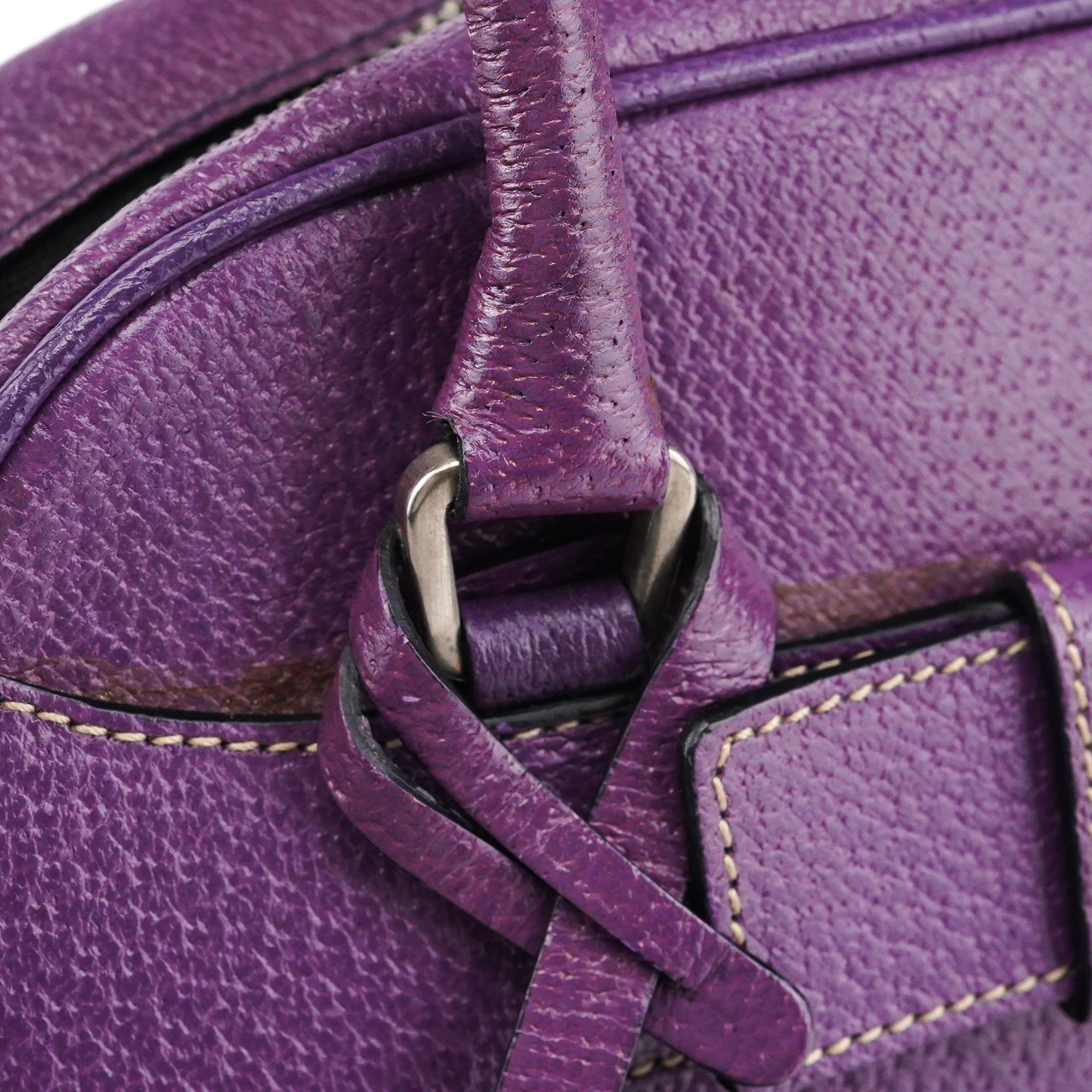 Spring 2000 Purple Leather Bowling Bag