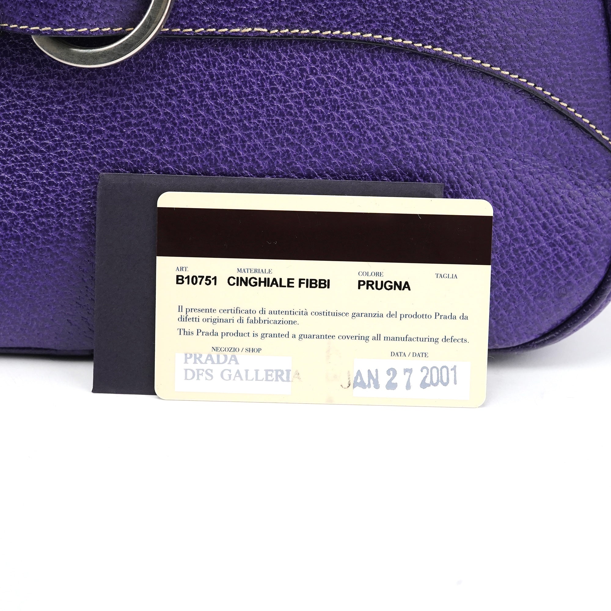 Spring 2000 Purple Leather Shoulder Bag