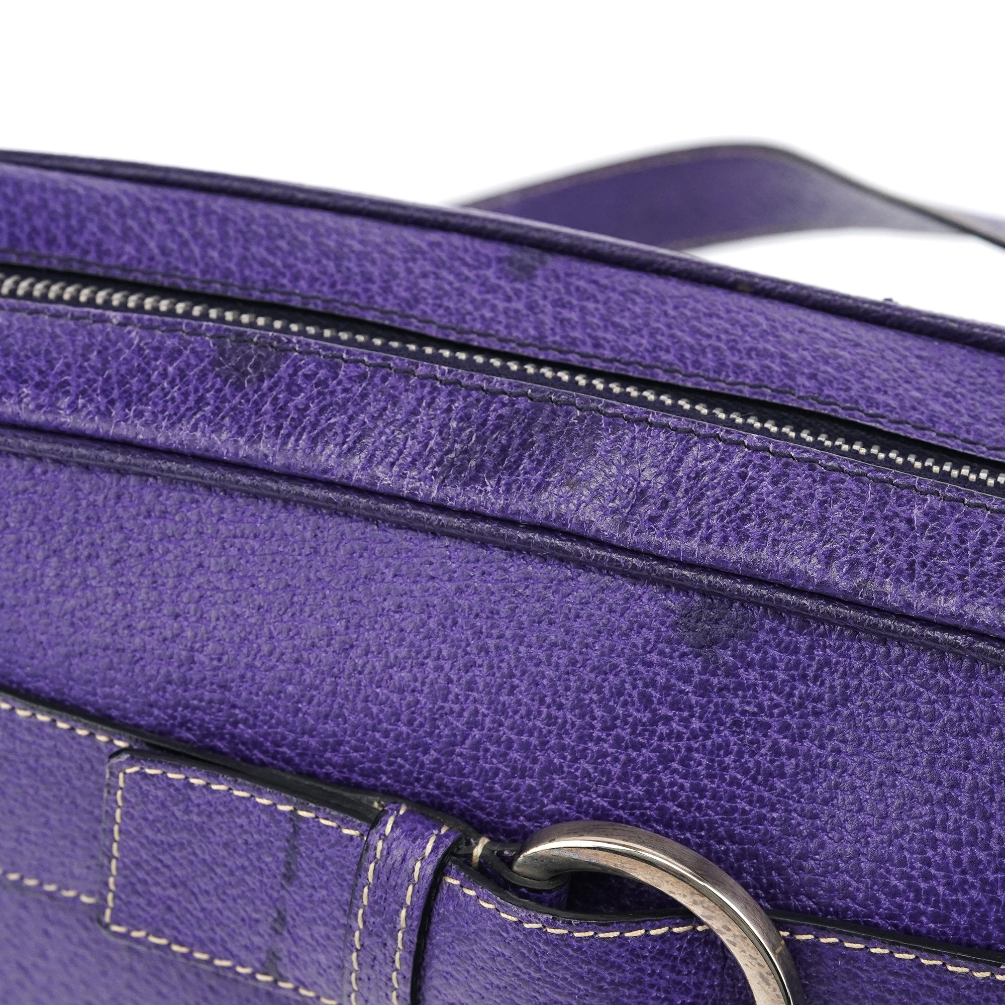 Spring 2000 Purple Leather Shoulder Bag