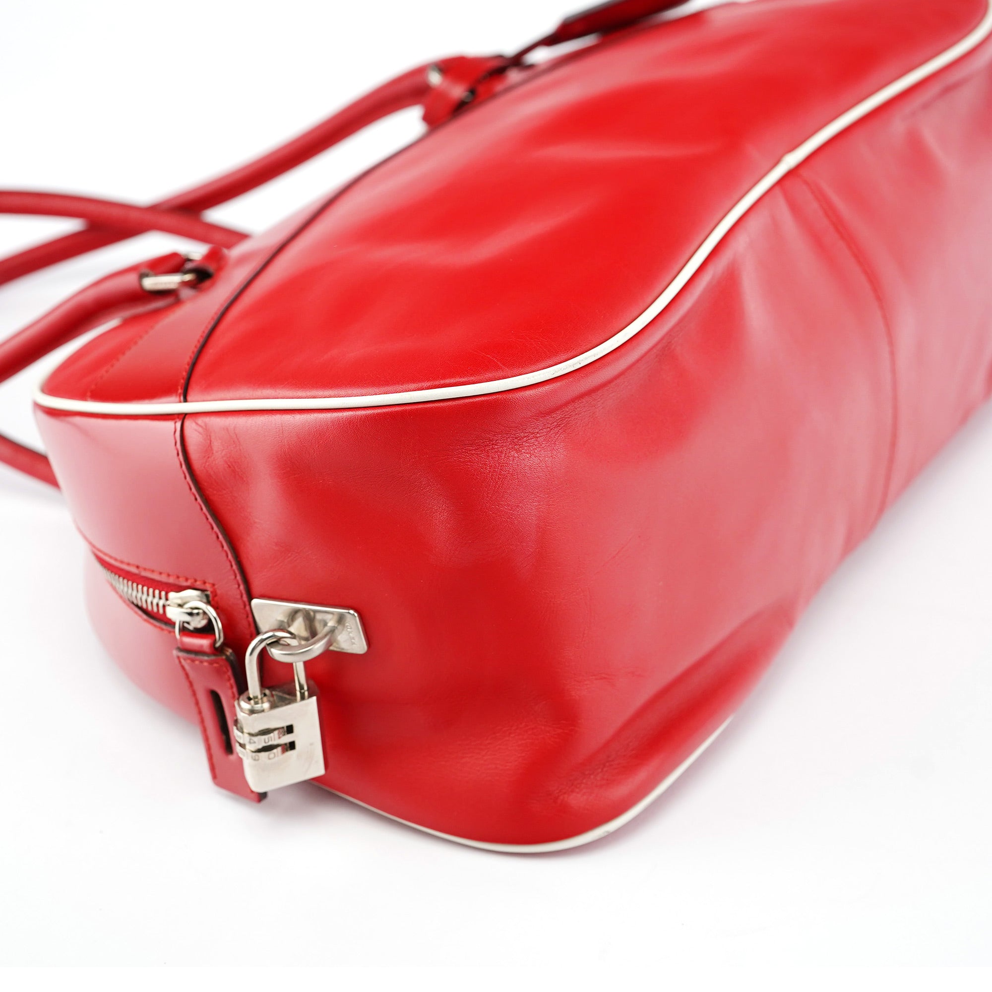 Spring 2000 Red Calfskin Bowling Bag