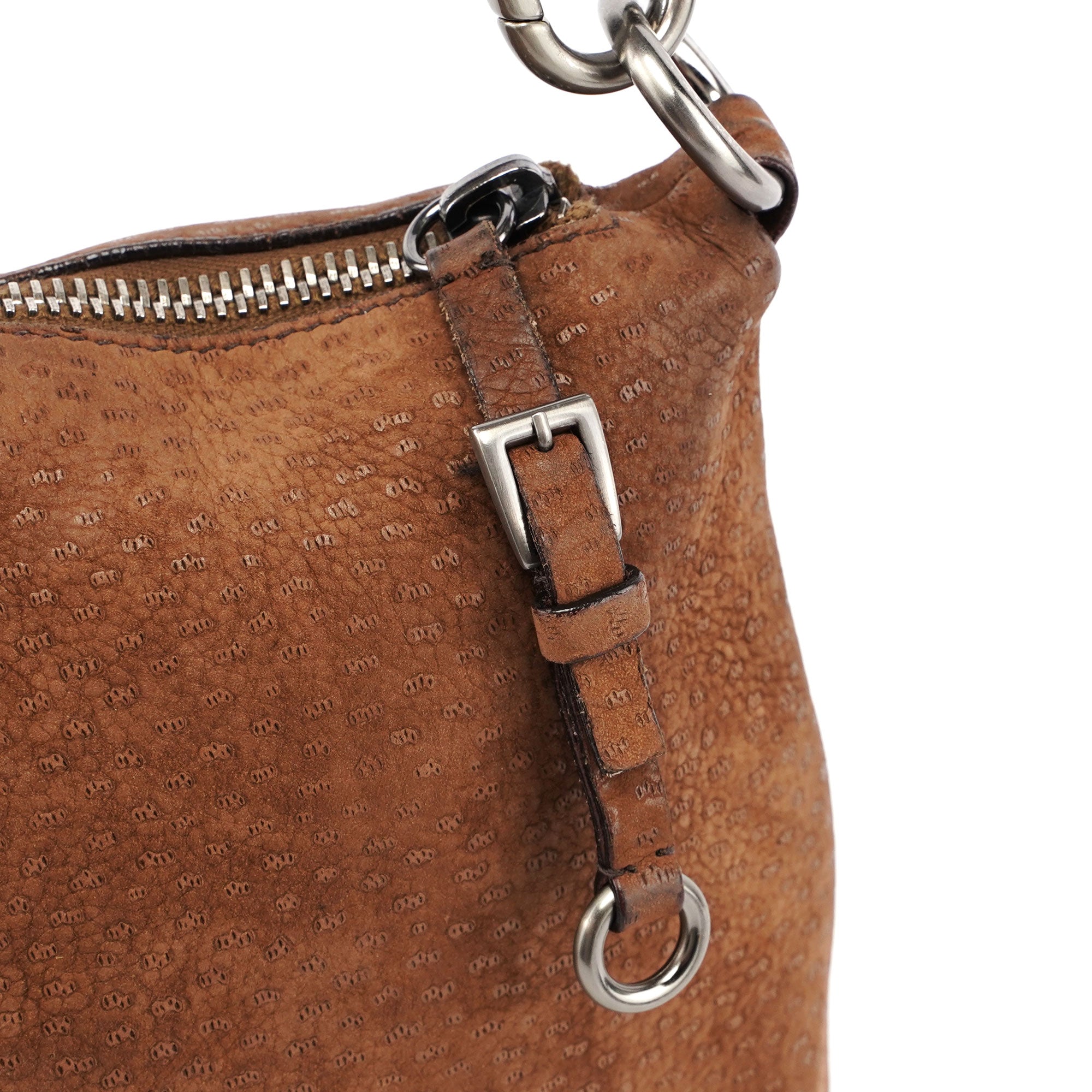 Textured Leather Shoulder Bag