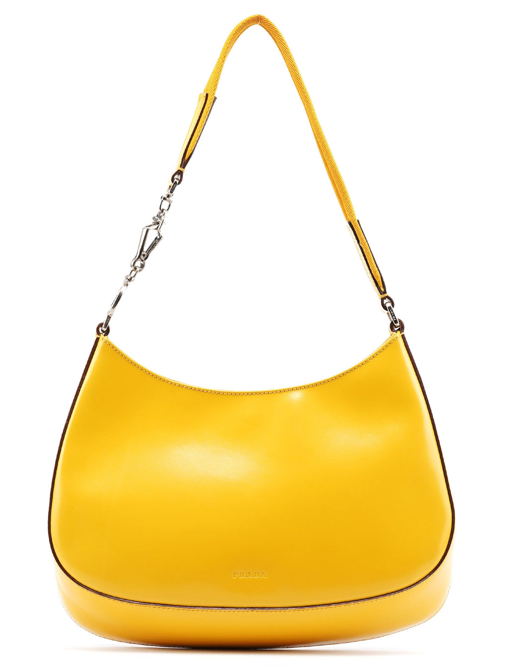 Yellow Calfskin Cleo Shoulder Bag