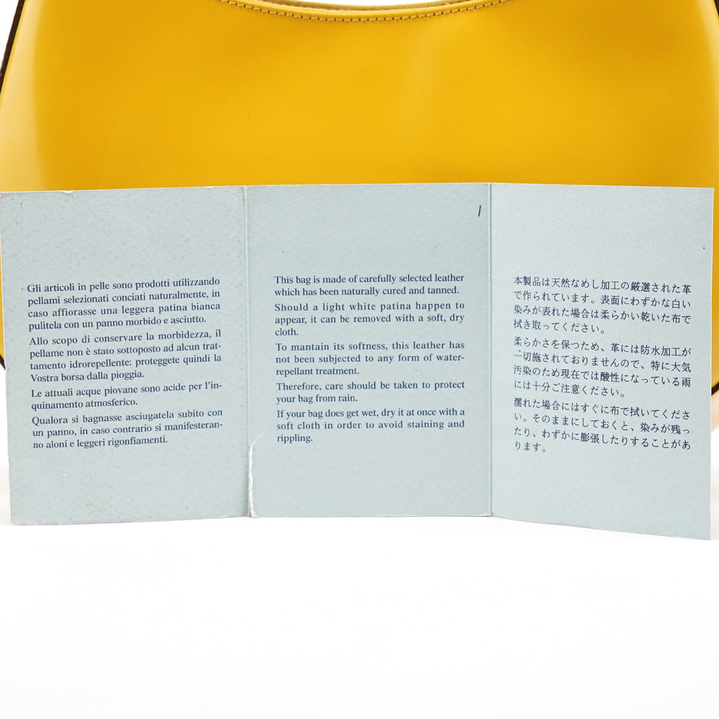 Yellow Calfskin Cleo Shoulder Bag