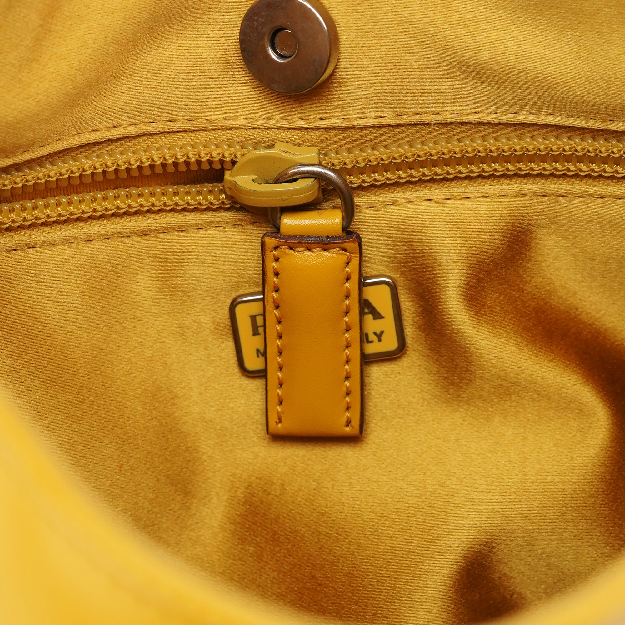 Yellow Calfskin Cleo Shoulder Bag