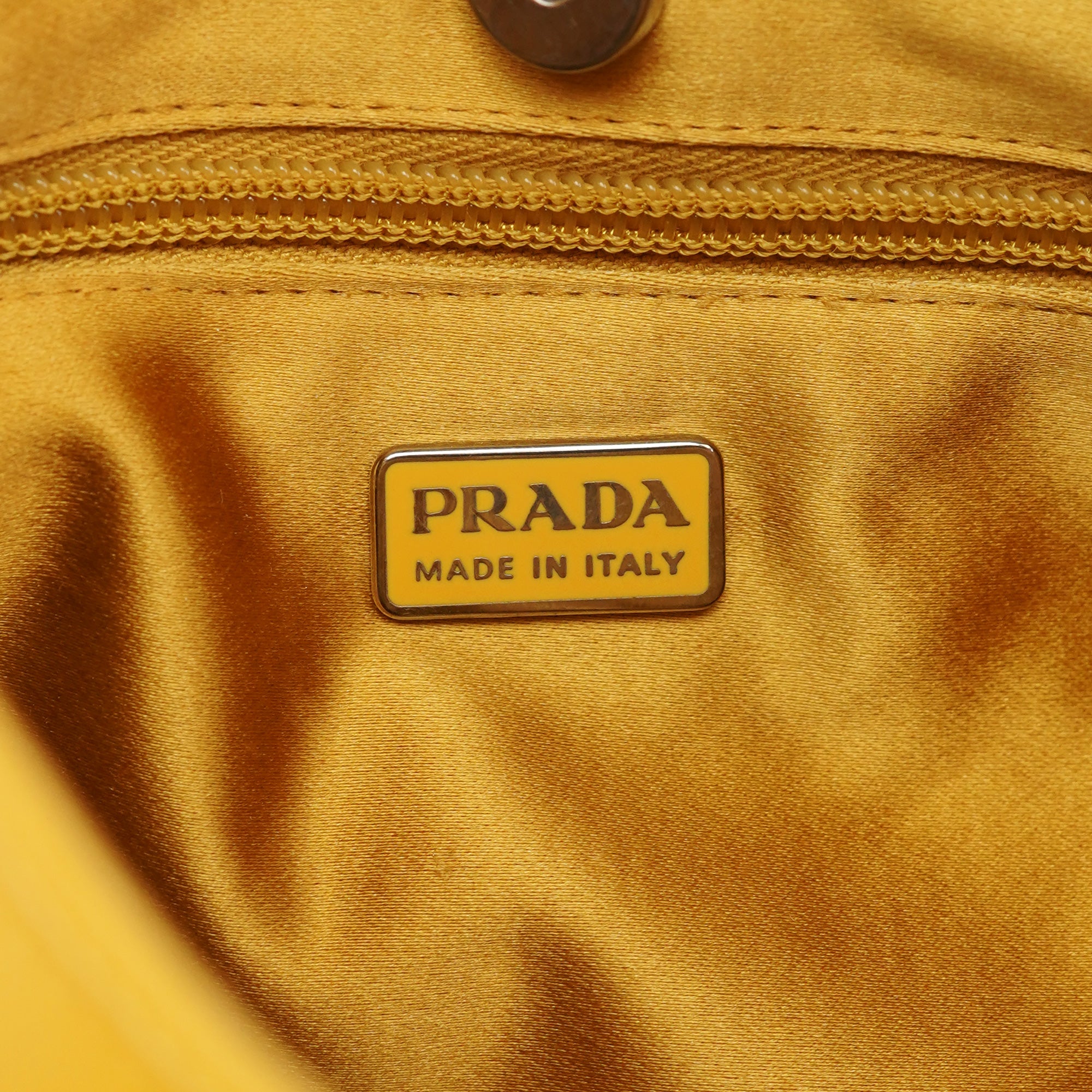 Yellow Calfskin Cleo Shoulder Bag