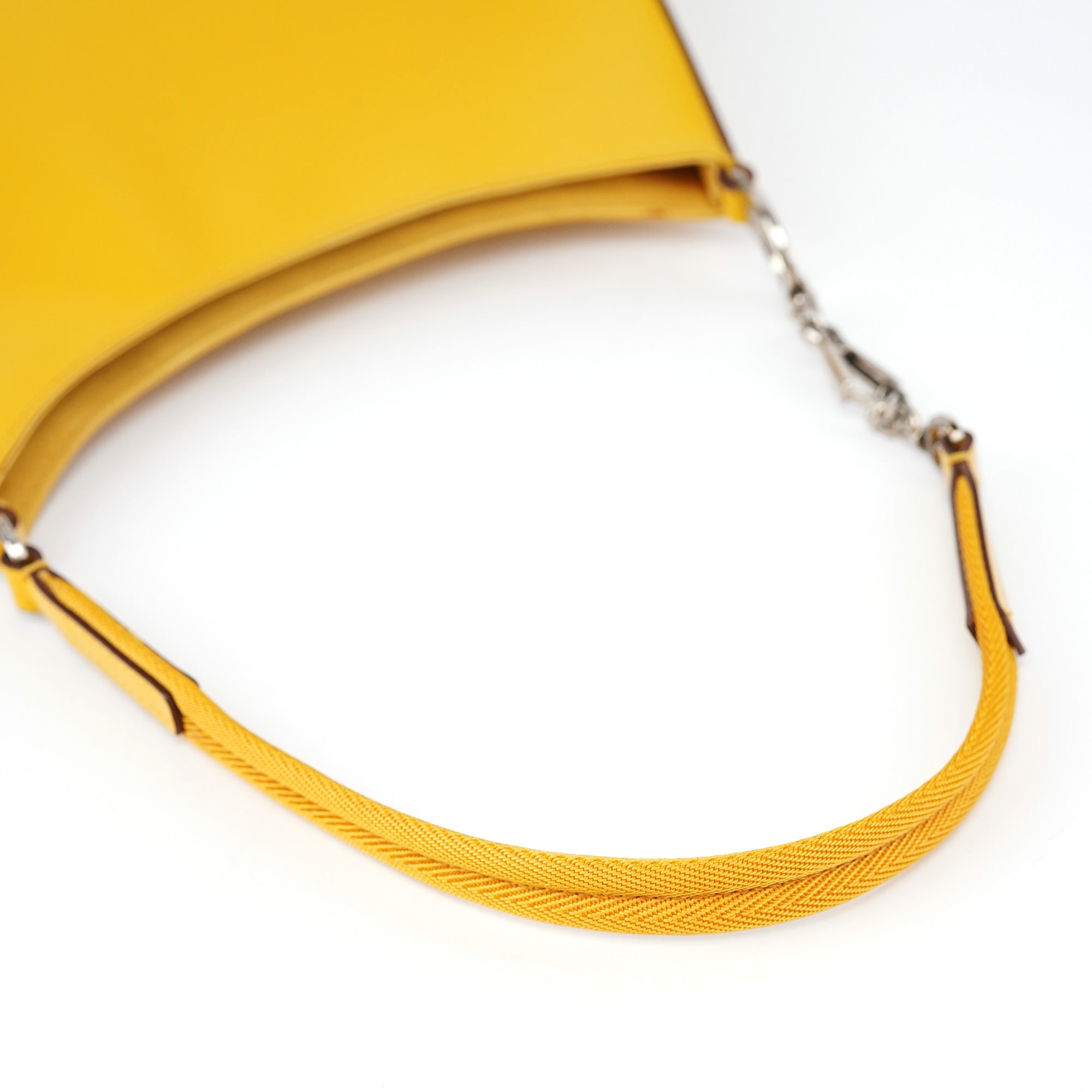 Yellow Calfskin Cleo Shoulder Bag