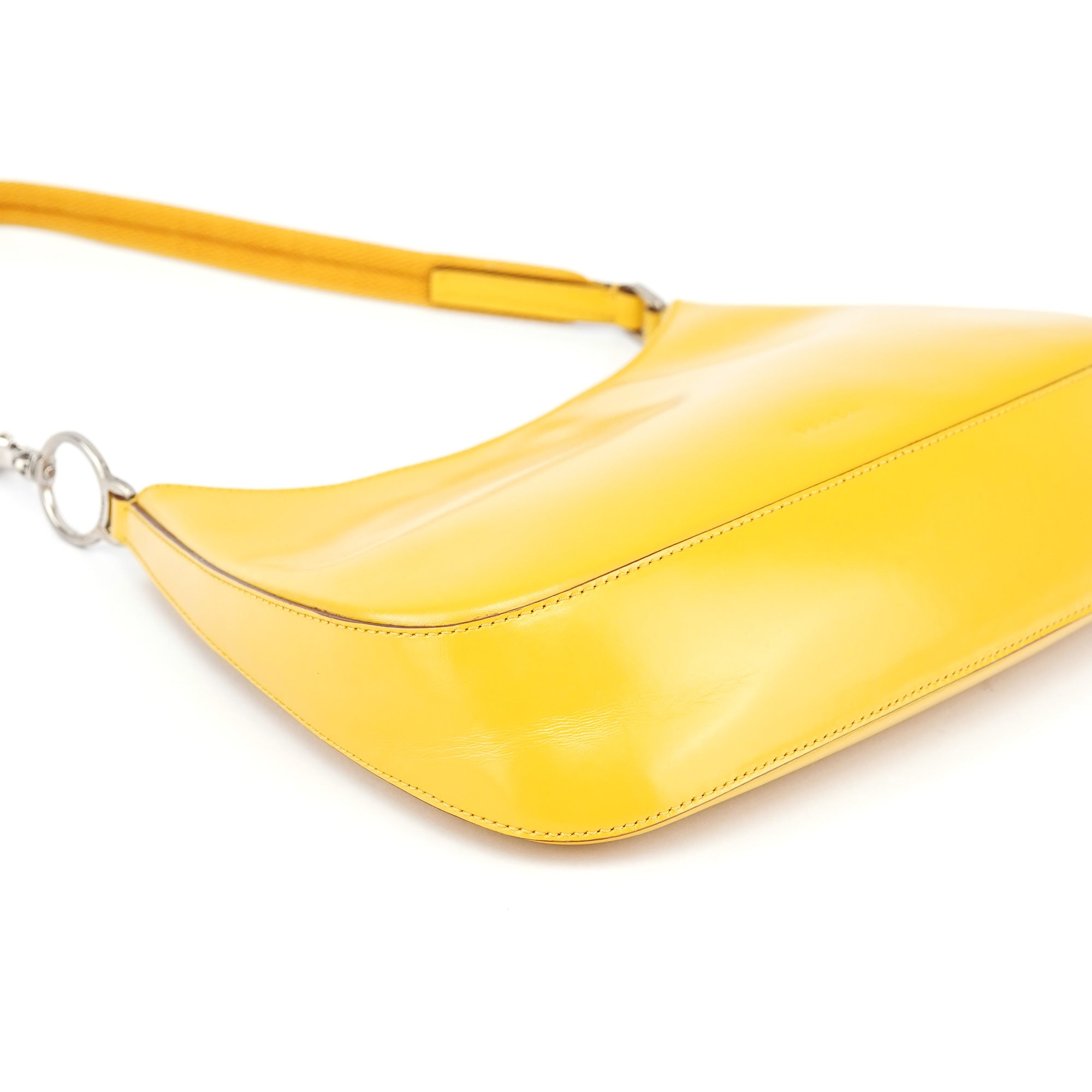 Yellow Calfskin Cleo Shoulder Bag