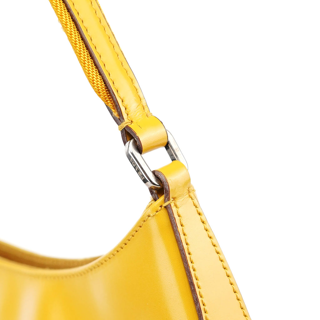 Yellow Calfskin Cleo Shoulder Bag