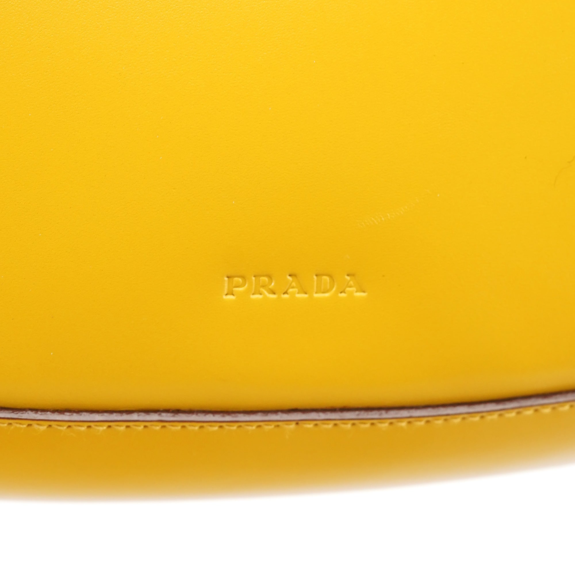 Yellow Calfskin Cleo Shoulder Bag