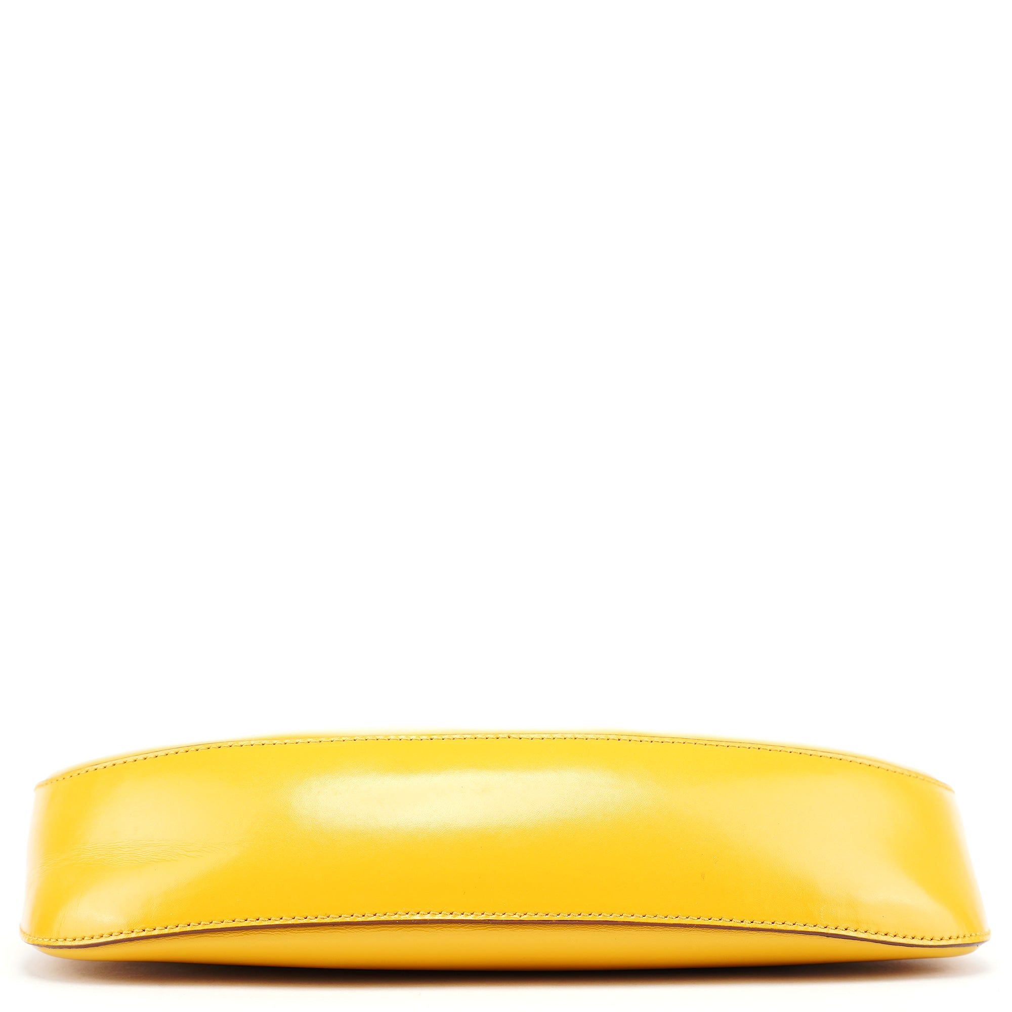 Yellow Calfskin Cleo Shoulder Bag