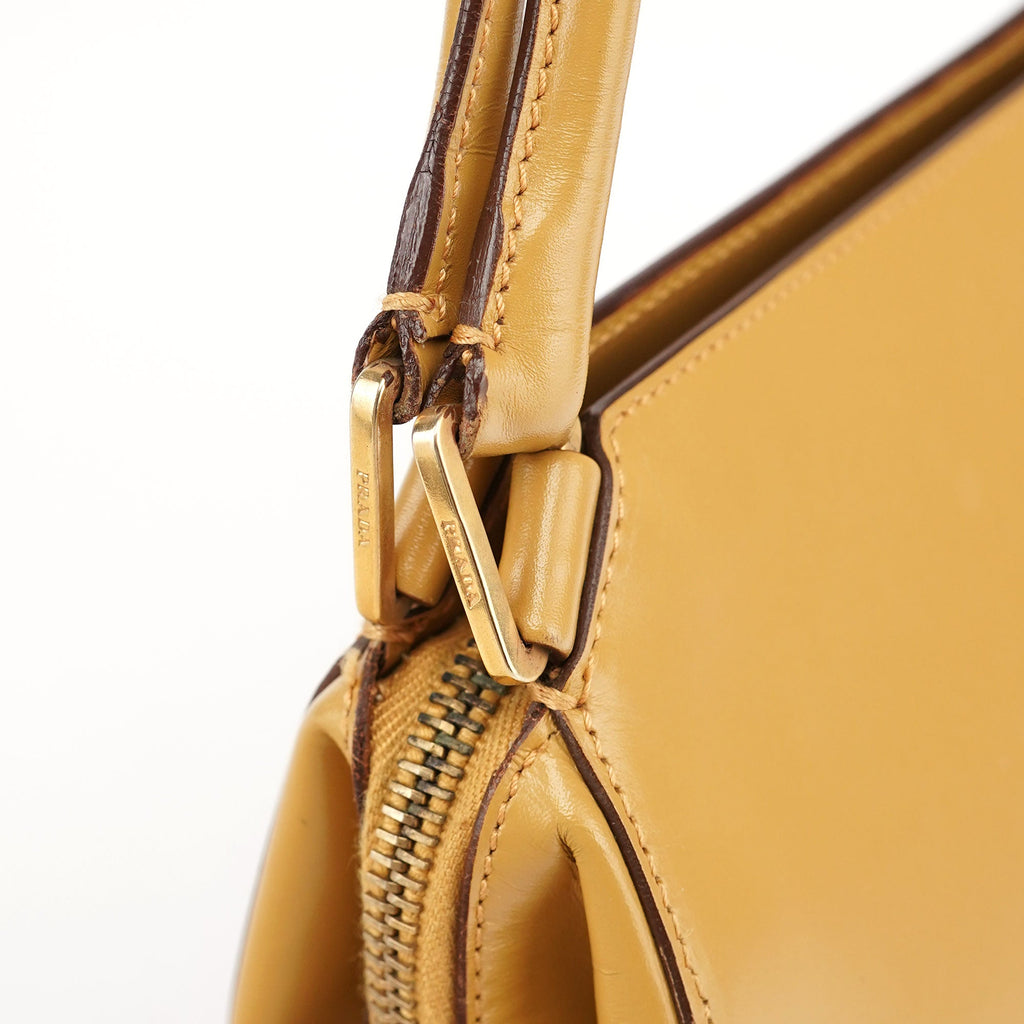 Yellow Vitello Chic Shoulder Bag
