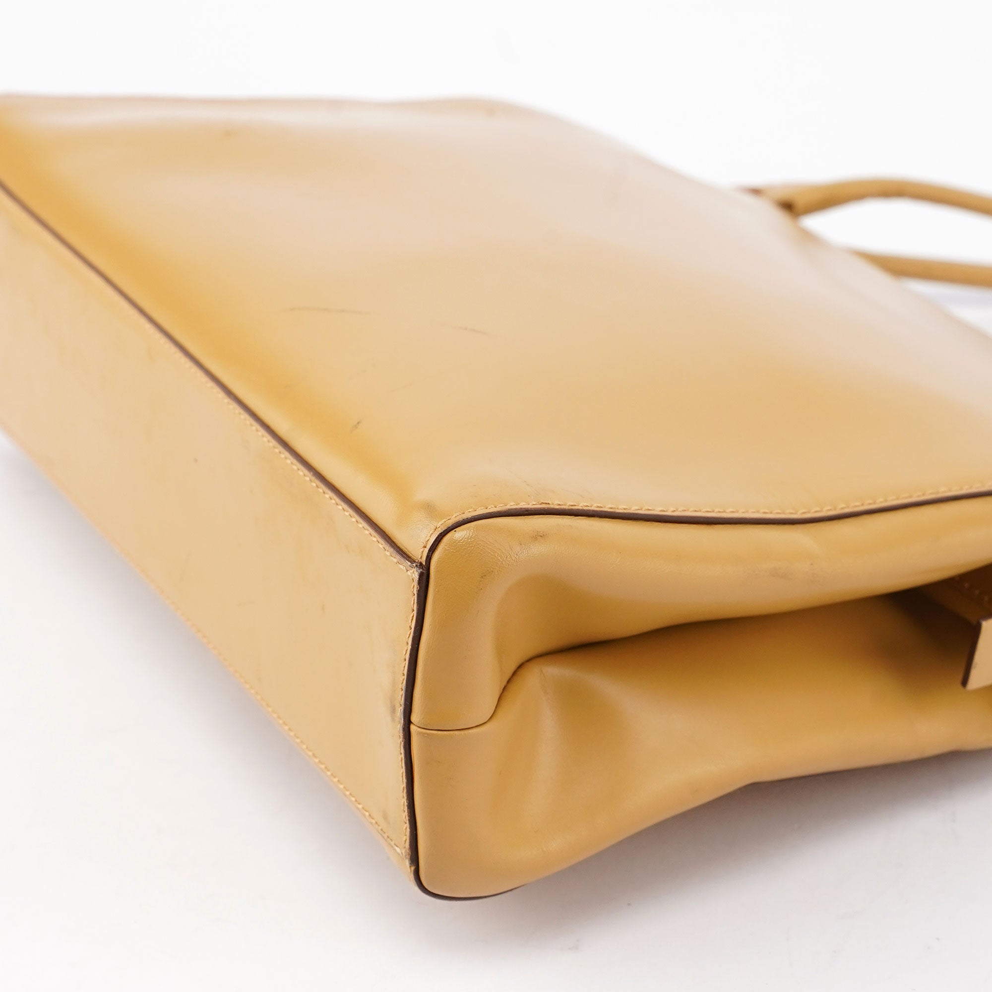 Yellow Vitello Chic Shoulder Bag