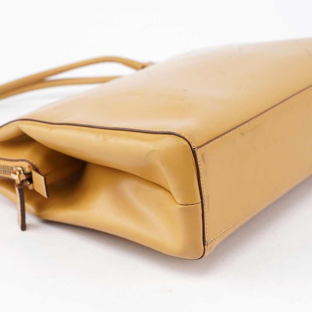 Yellow Vitello Chic Shoulder Bag