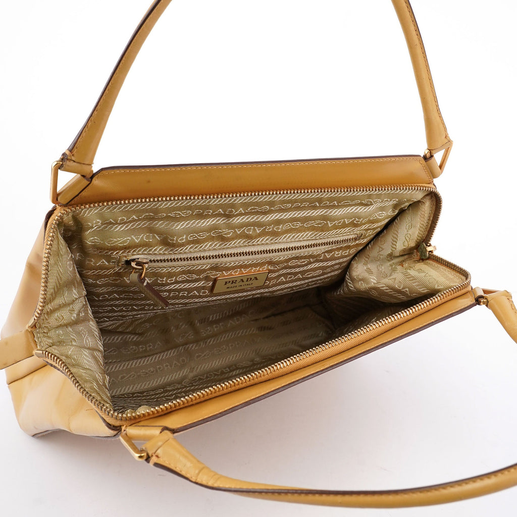 Yellow Vitello Chic Shoulder Bag