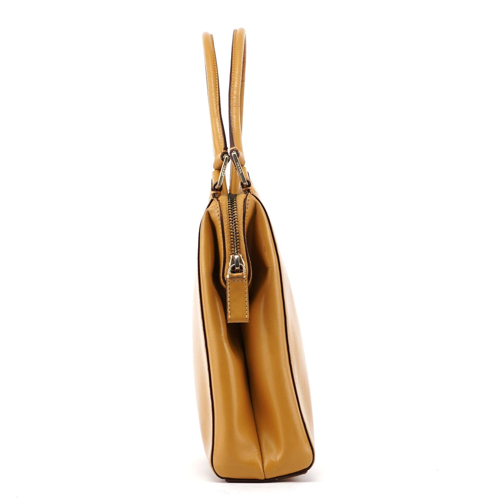 Yellow Vitello Chic Shoulder Bag