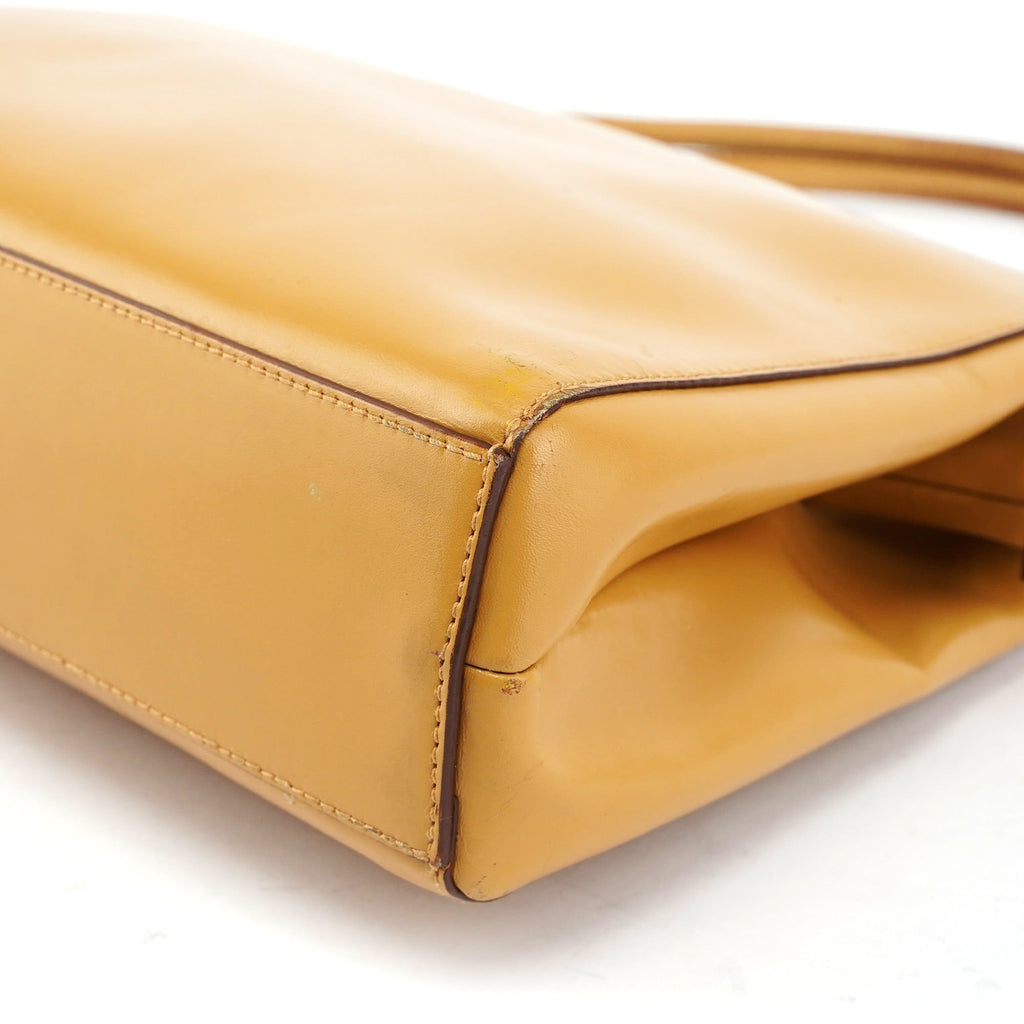 Yellow Vitello Chic Shoulder Bag