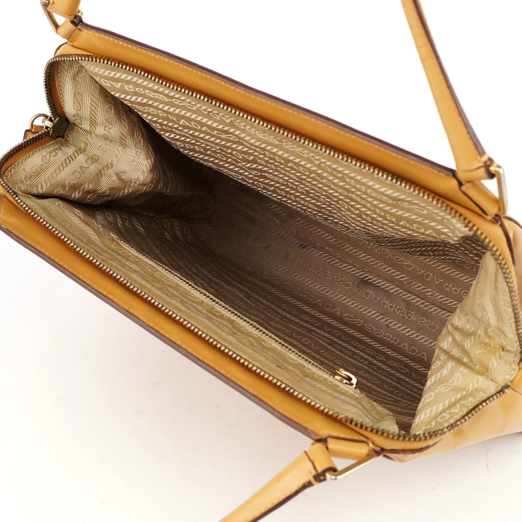 Yellow Vitello Chic Shoulder Bag