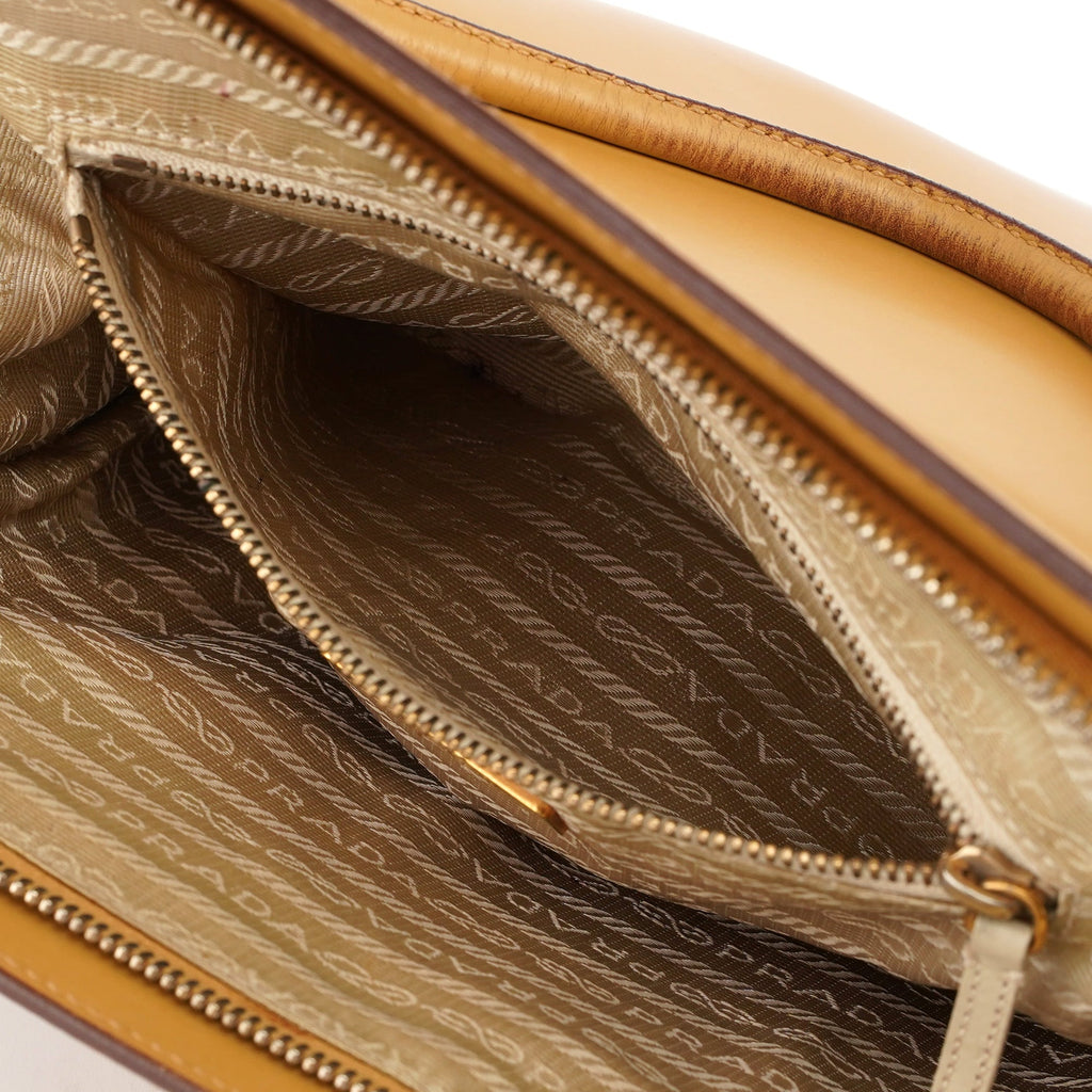 Yellow Vitello Chic Shoulder Bag