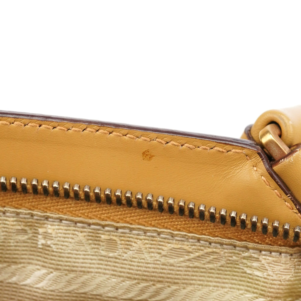 Yellow Vitello Chic Shoulder Bag