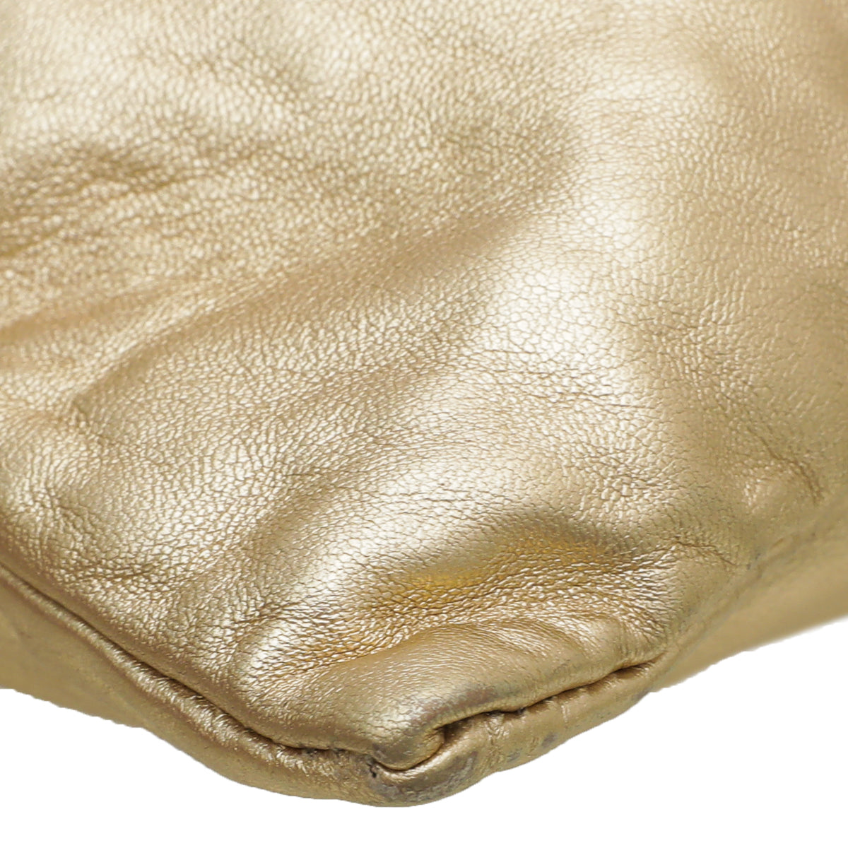 Prada Gold Nappa Bow Clutch Bag
