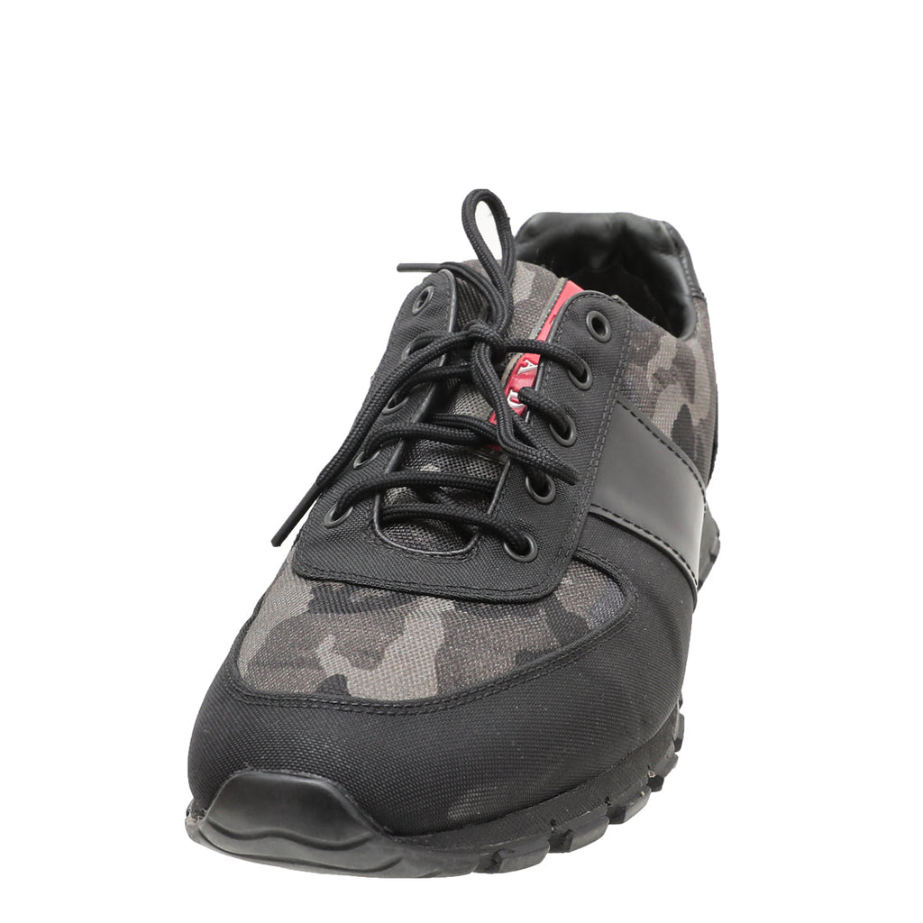 Prada Bicolor Nylon Camou Men Sneakers 8.5