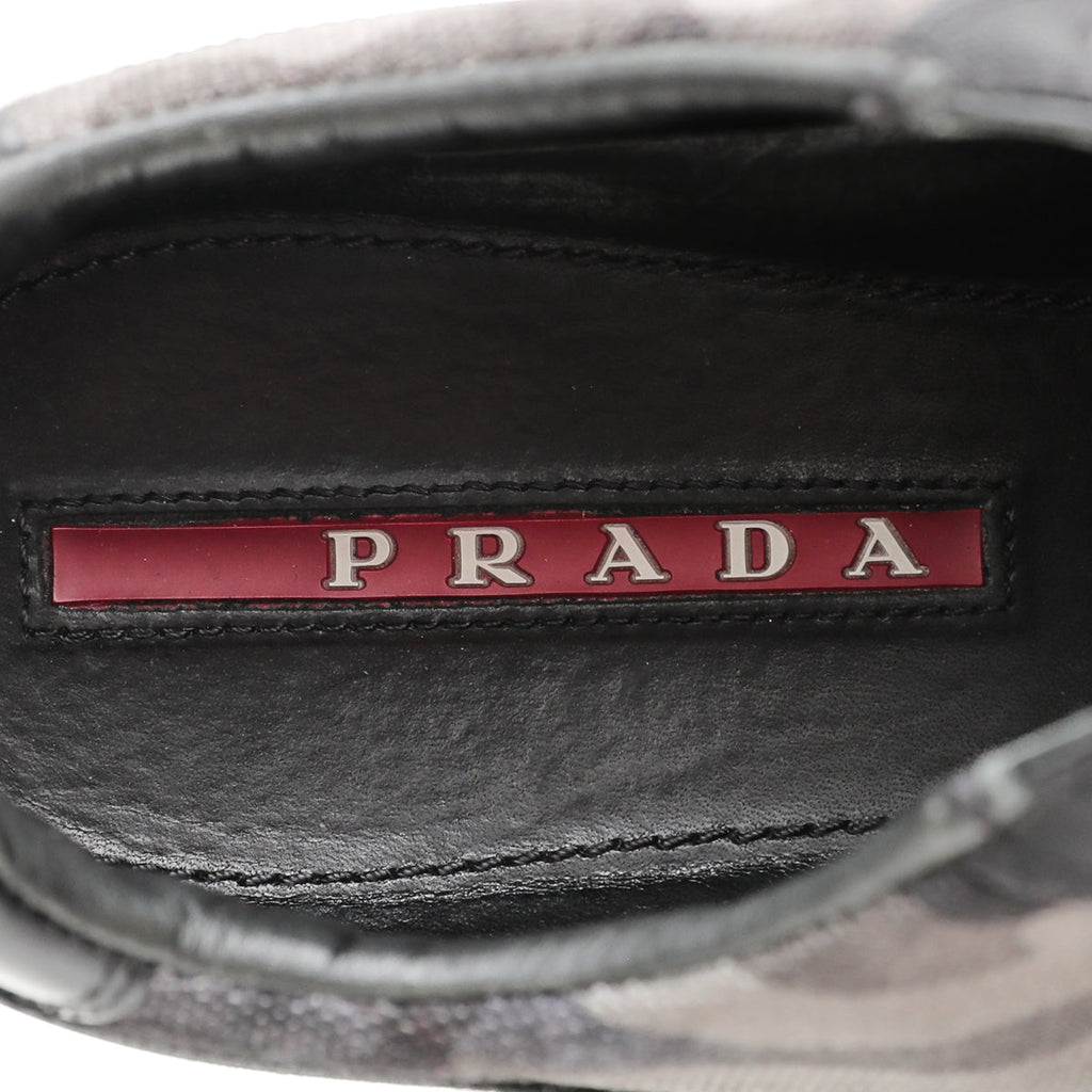 Prada Bicolor Nylon Camou Men Sneakers 8.5