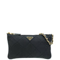 Prada Black Quilted Re-Nylon Pouch