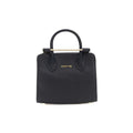 Cerruti 1881 Chic Blue Leather Shoulder Bag with Golden Women's Accents