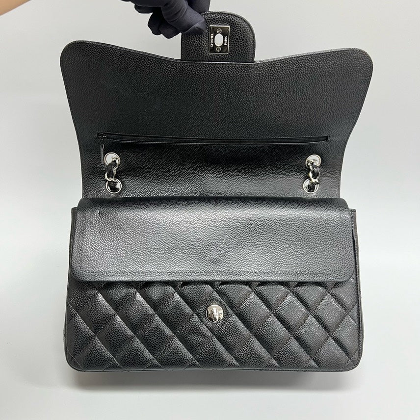 CHANEL CF Classic Flap jumbo Bag Black 2011year 30*18*9cm XJ15108