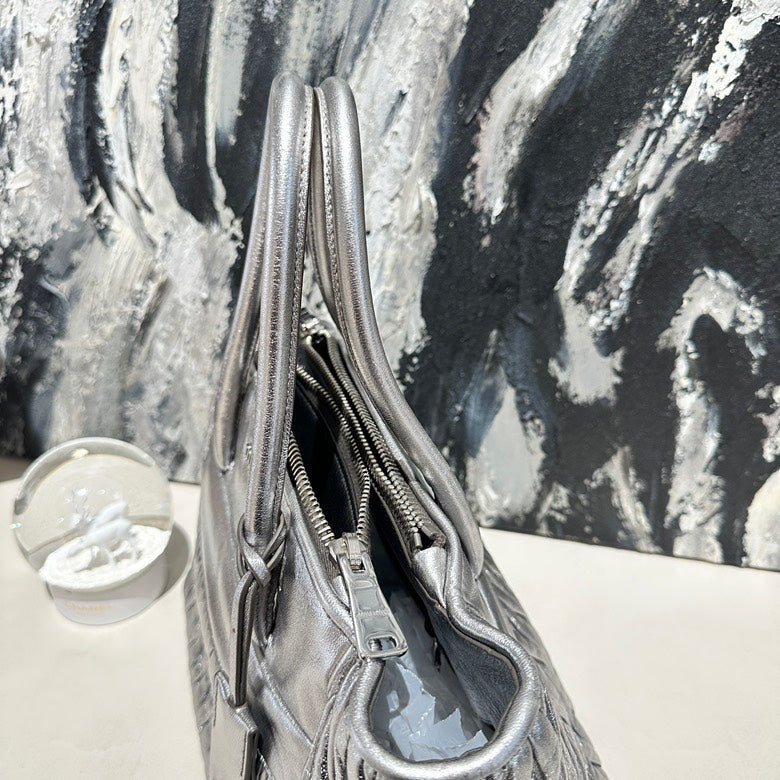 Miumiu silver tote 12331
