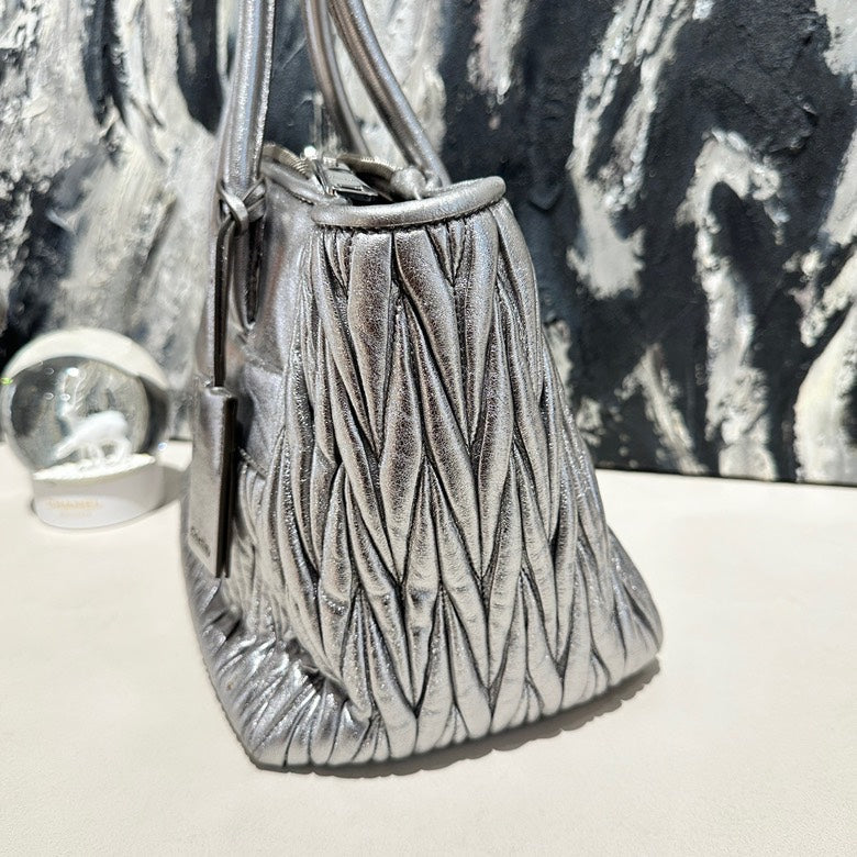Miumiu silver tote 12331