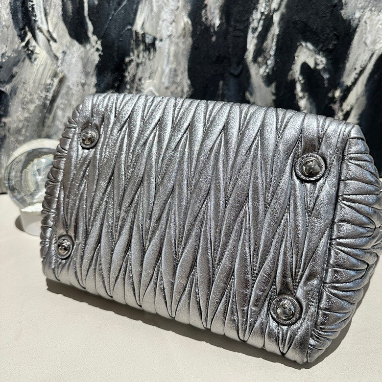 Miumiu silver tote 12331