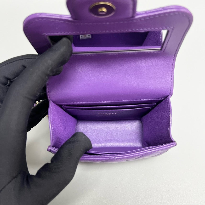 CHANEL Chip Trendy 22K mini Bag 11*11*5.5cm XJ15192