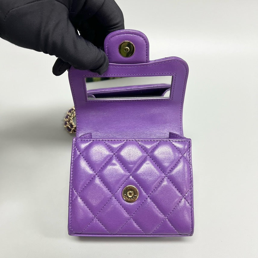 CHANEL Chip Trendy 22K mini Bag 11*11*5.5cm XJ15192